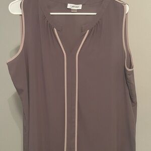 Calvin Klein Grayish Purple Sleeveless Women's Top
